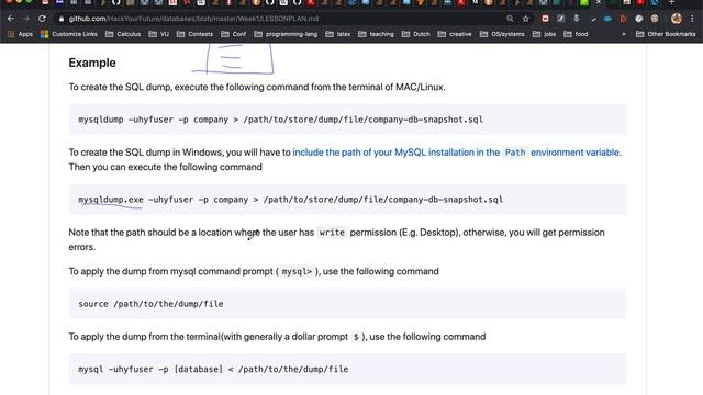 Databases Week #1, Part #8 MySQL dump смотреть онлайн