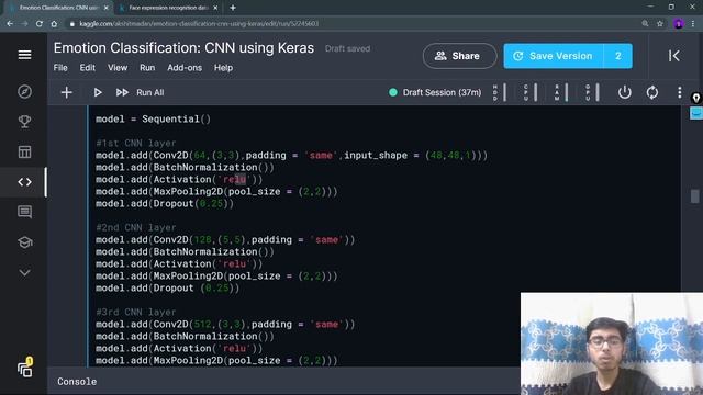 Emotion Detection using Convolutional Neural Networks and OpenCV | Keras | Realtime смотреть онлайн