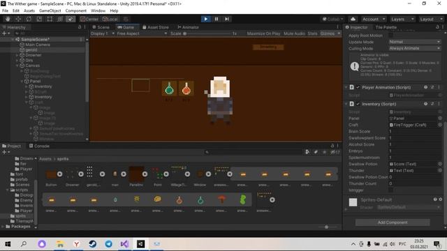 Как создать ведьмака на Unity №5 система инвентаря (fan game) смотреть онлайн