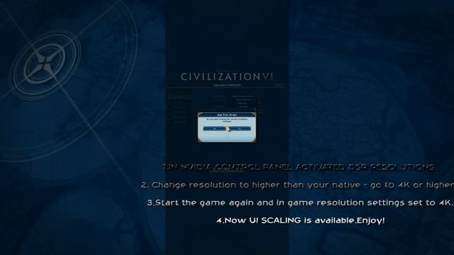 CIVILIZATION 6 UI SCALING FIX – GREYED OUT UI UPSCALE BUTTON FIXED on 1440p, 4K – WORKING GUIDE смотреть онлайн
