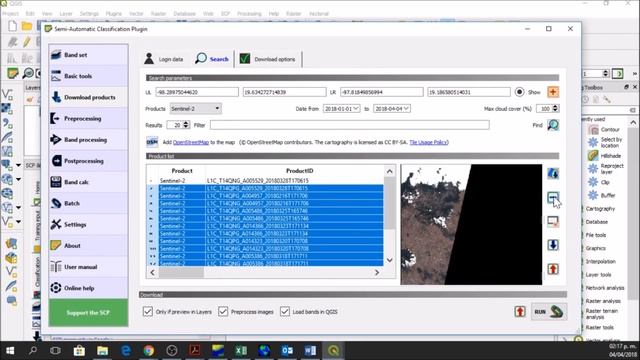 Downloading and preprocessing Sentinel 2 images using the Semi-Classification Plugin in QGIS 3.0 смотреть онлайн