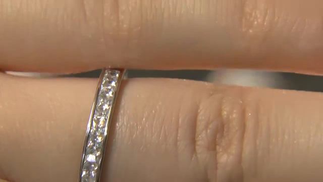 WR2059 0.75 Carat Princess Cut Channel Set Ladies Diamond Wedding Ring смотреть онлайн