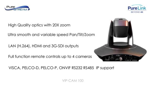 PureStream VIP-CAM 100 Product Overview смотреть онлайн