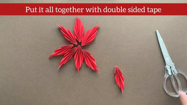 【ORIGAMI POINSETTIA】How To Make An Origami Poinsettia For Christmas | Step by Step Paper Poinsettia смотреть онлайн