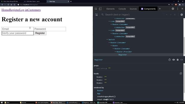 MERN stack secure authentication Part 9 | Registerform and CORS | JWT, Cookies, Bcrypt, React Hooks смотреть онлайн
