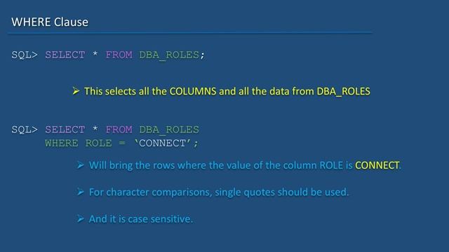 19 Oracle SQL Developer Tutorial For Beginners 18 Filtering the results Basic WHERE Clause смотреть онлайн