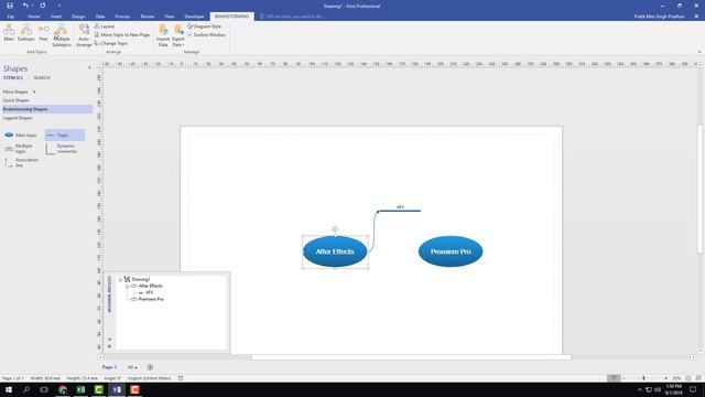 MS Visio Tutorial - Lesson 49 - Brainstorming Diagram смотреть онлайн