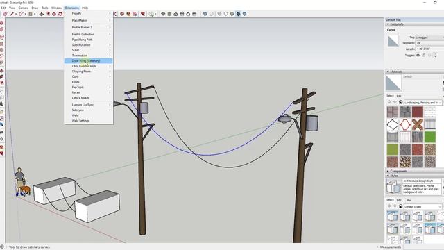 WIRES AND CABLES in SketchUp - Wire Tool Extension смотреть онлайн