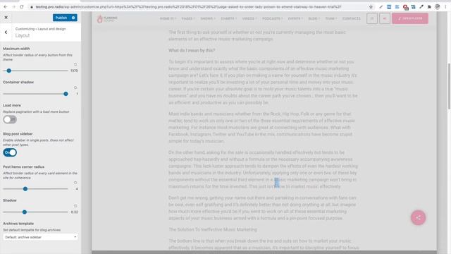 Website layout customizations [Pro.Radio WordPress Theme tutorials] смотреть онлайн