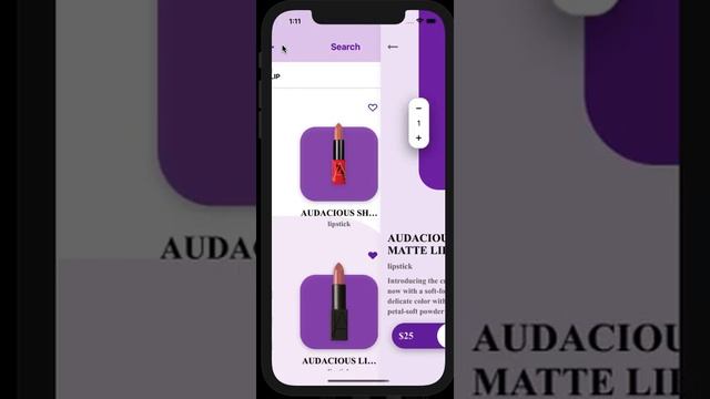 Beauty & Cosmetics products Selling App - React Native UI Design смотреть онлайн