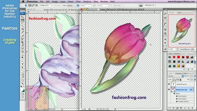 Photoshop Tutorial for Fashion Design (17/24) Palettes - Styles Palette смотреть онлайн