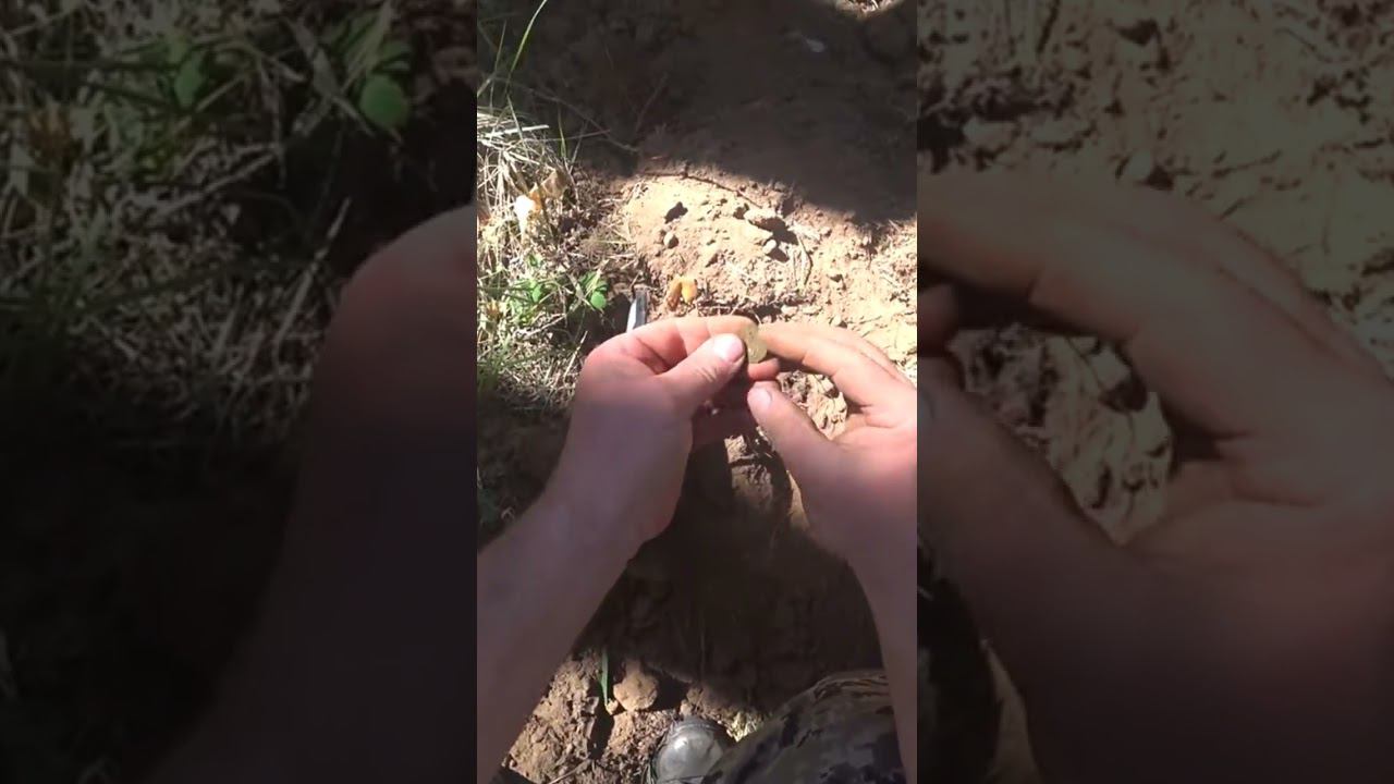Деньги военнопленных. Это была первая монета с шурфа!!! смотреть онлайн