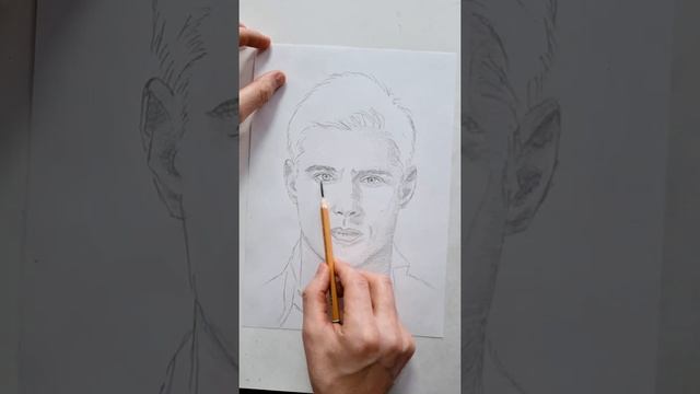 Как нарисовать Дженсена Эклса / Дин Винчестер ( Draw Jensen Ackles), портрет карандашом смотреть онлайн