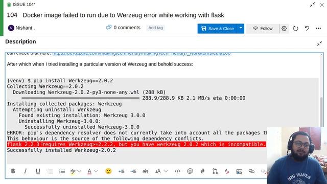 Docker container failed to run | Werzeug error with Flask | Due to Interdependence and Fix смотреть онлайн