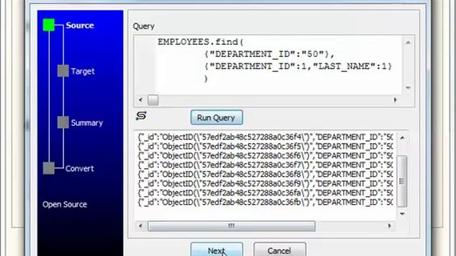 Export data from MongoDB query results to TSV file