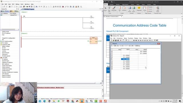 Read Data PLC Haiwell With Modbus Poll смотреть онлайн