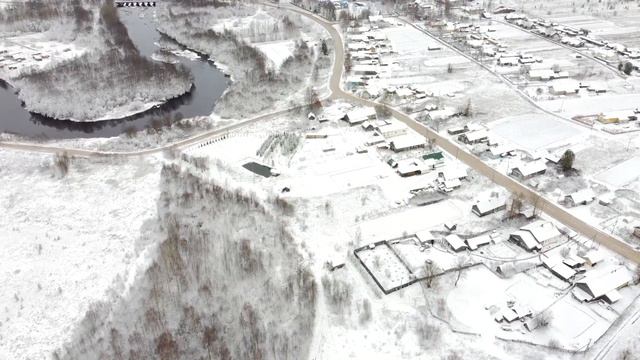 деревня песок снег