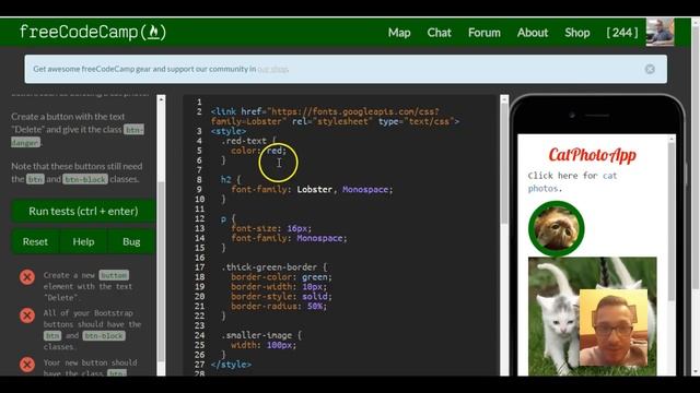 Warn your Users of a Dangerous Action, freeCodeCamp Bootstrap Review, lesson 8 смотреть онлайн