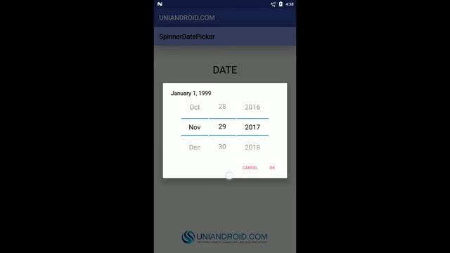 Android | Spinner Date picker смотреть онлайн