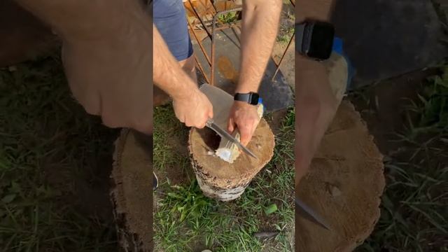 Тестирую нож из нержавеющей стали смотреть онлайн