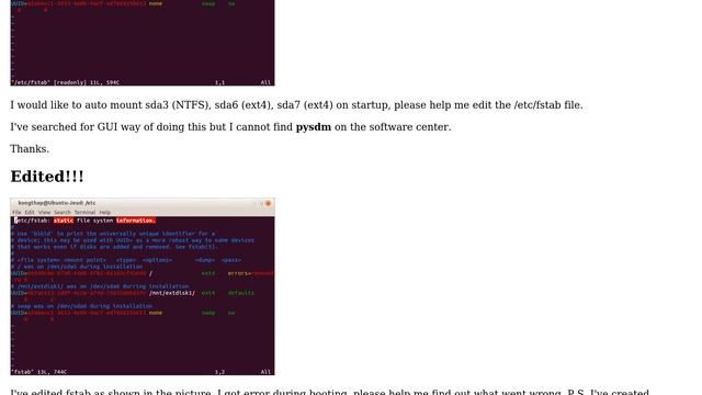 Ubuntu: Please help, mounting other partitions on startup смотреть онлайн