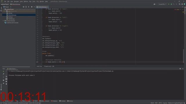 Snake Game in Python in 25 Minutes! - No Talking (Live Coding) смотреть онлайн