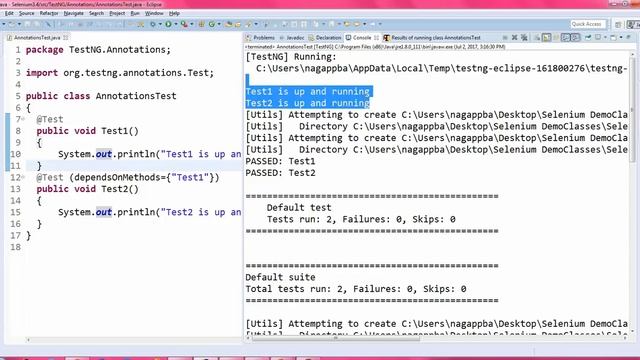 @Test Annotation with Different Parameters Passing Selenium WebDriver смотреть онлайн