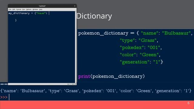 Introduction to Python 3: Topic 6 - Dictionaries смотреть онлайн