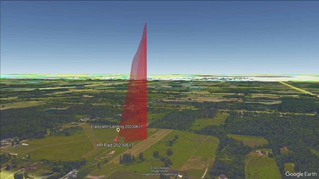 Featherweight Tracker - Google Earth - Eradicator Flight 20230617 смотреть онлайн