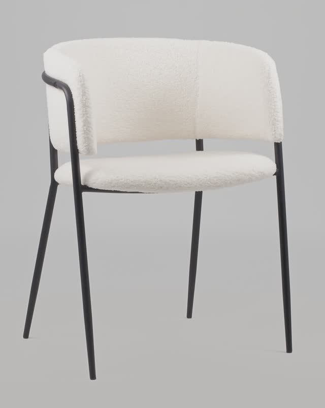 Стул Нэлли. Кресло с широкой спинкой в плюшевой обивке из букле смотреть онлайн