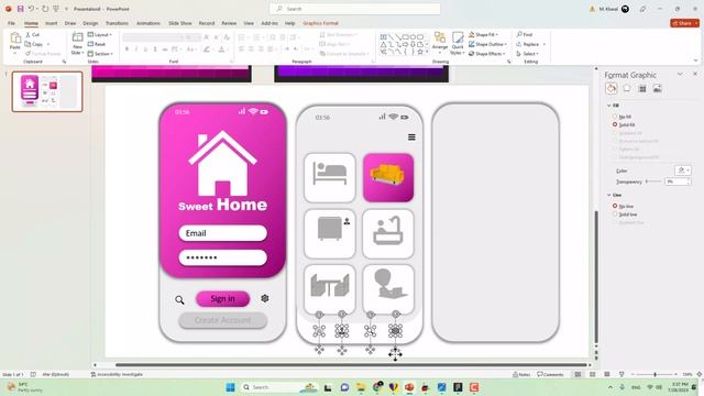 Creating mobile app mockup design in PowerPoint UX UI | mobile app prototype design in PowerPoint смотреть онлайн