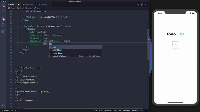 Setting Up and Displaying Lists // React Native & Firebase Todo App // Part #1 смотреть онлайн