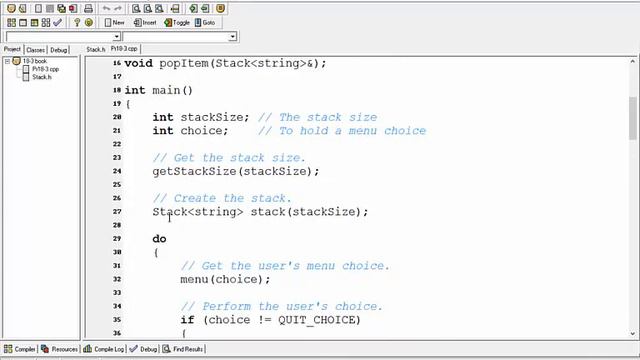 Gaddis C++ Talk-through: 18-3 Static Stack Template смотреть онлайн