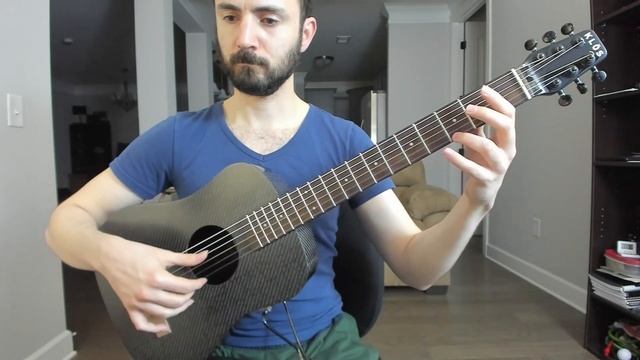 KLOS carbon fiber nylon string guitar --- playing some flamenco (farruca) смотреть онлайн