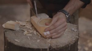 Кружка из дерева (кукса). Как вырезать куксу. Обжиг. Нож Хантов.