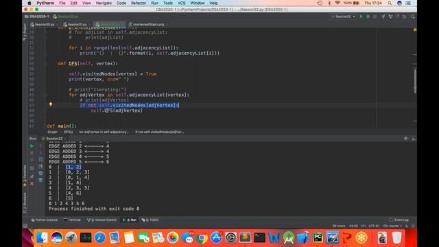 Depth First Search and Breadth First Search in Graph with Python смотреть онлайн