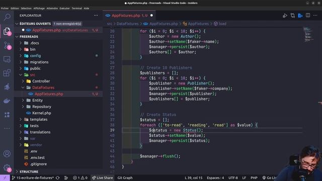 Migration Symfony 6.3 et Fixtures - Un projet Symfony de A à Z - FreeReads #05 смотреть онлайн