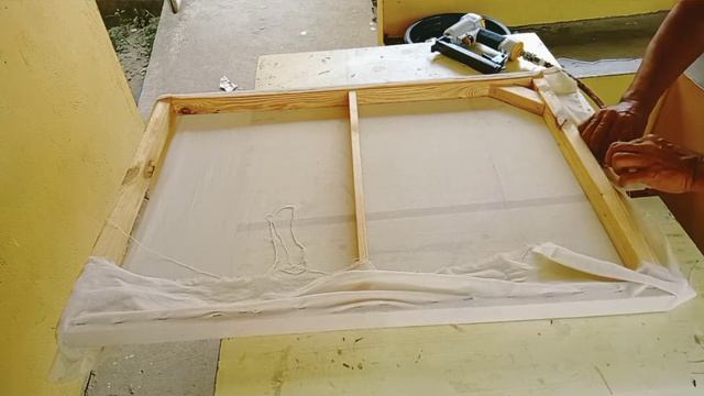 The best way of fixing the canvas cloth on frame. смотреть онлайн