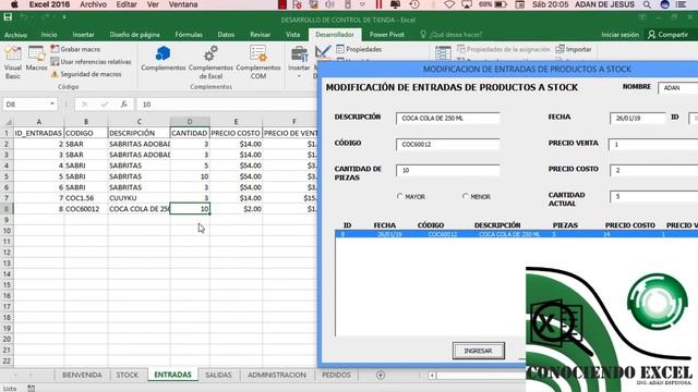 Como HACER un CONTROL DE INVENTARIO en EXCEL con Formulario CAPITULO 8 - [2020] | CONOCIENDO EXCEL смотреть онлайн