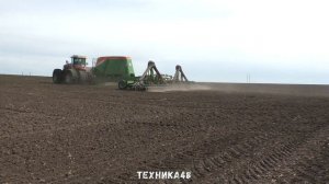 Трактор РСМ-2375 с сеялкой Amazone Citan 12001-C. Яровая пшеница. Посевная - 2023. Липецкая область
