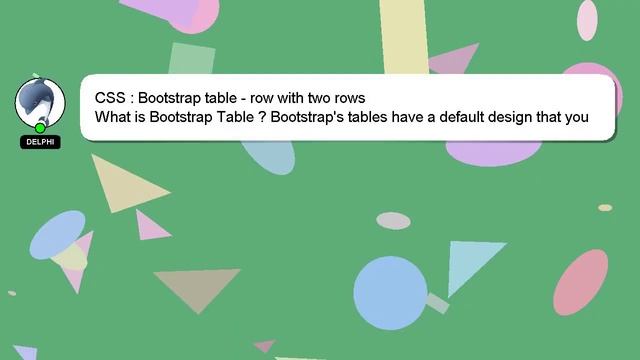 CSS : Bootstrap table - row with two rows смотреть онлайн
