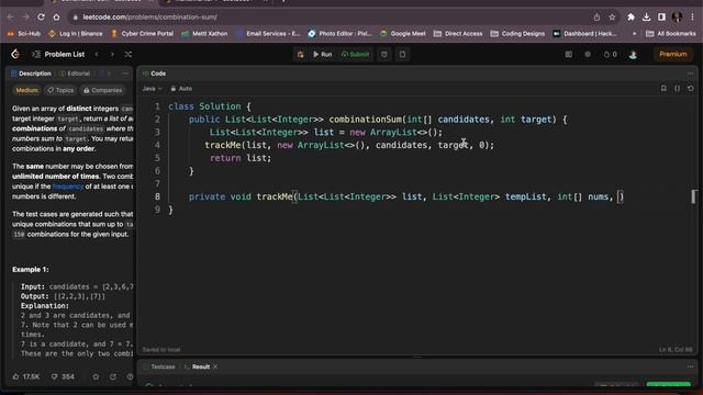 Combination Sum | Leetcode 39 | Array | Java Leetcode | Fully Explained | Time complexity | Manish смотреть онлайн