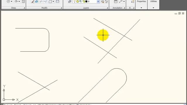 AutoCAD Tutorials - Using the FILLET Command with the Shift Key to Trim Intersecting Lines смотреть онлайн