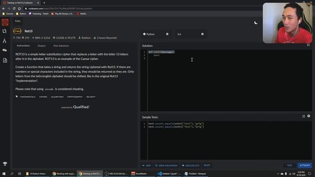 Rot13 Implementation in Python 3.8 | Codewars смотреть онлайн