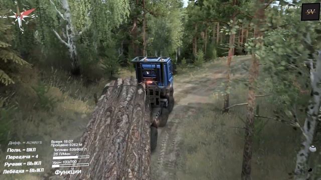 Spintires-Моды-Tatra 8x8 Phoenix-Level 2021-Покатушки по карте смотреть онлайн