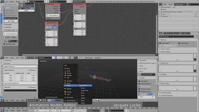 Testing the new Text Animation Workflow - Animation Nodes Addon for Blender смотреть онлайн
