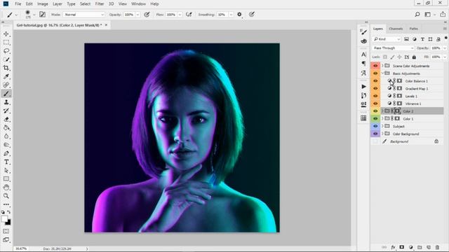 Dual Lighting Gel Photoshop Action смотреть онлайн