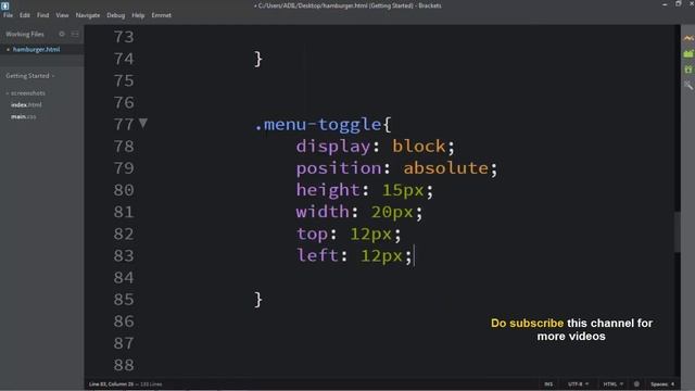 Responsive Hamburger Menu with Navigation bar- HTML & CSS смотреть онлайн