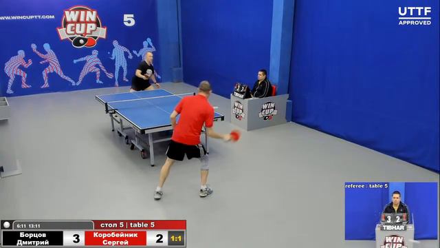 14:30 Борцов Дмитрий 2-3 Коробейник Сергей стол 5 ЮГ-3 30.12.20 смотреть онлайн