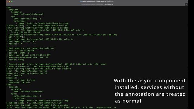 Knative Async Component Demo смотреть онлайн